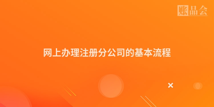 网上办理注册分公司的基本流程